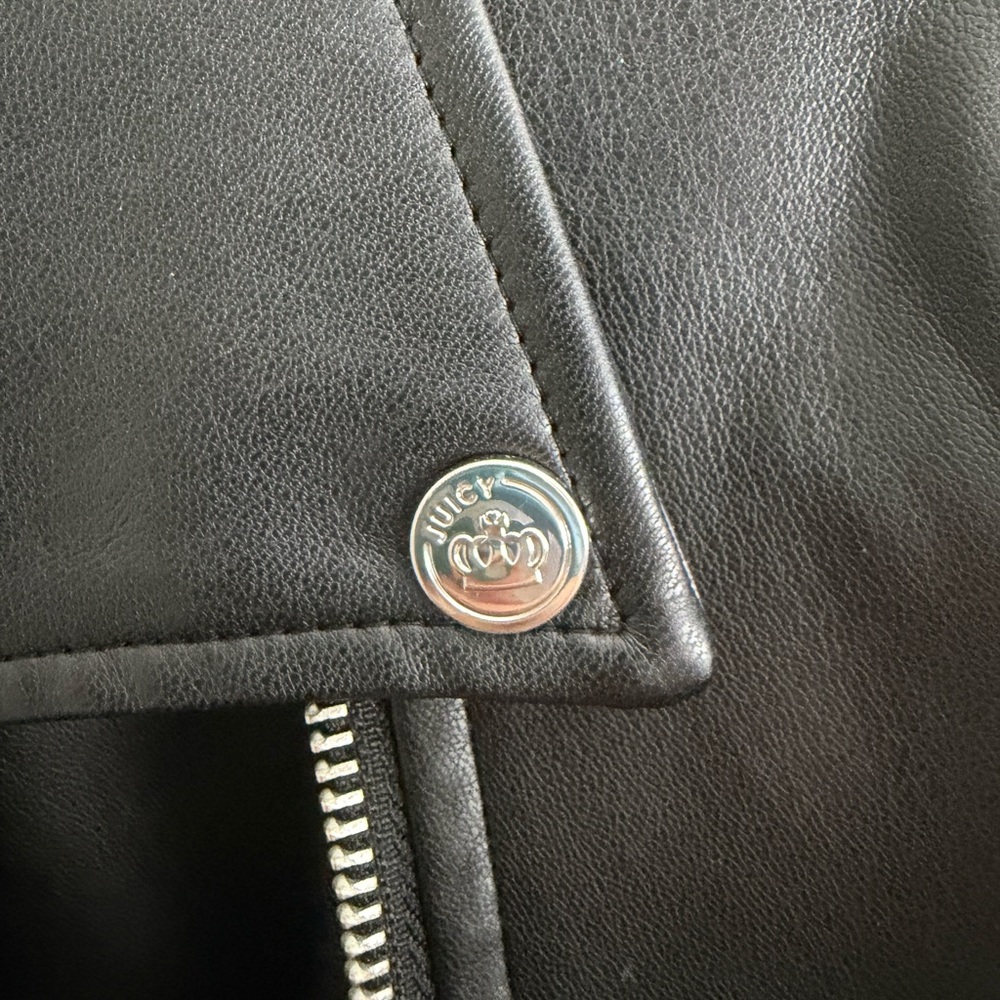 JUICY Couture. Leather jacket with belt. Size XS. - Picture 4 of 6